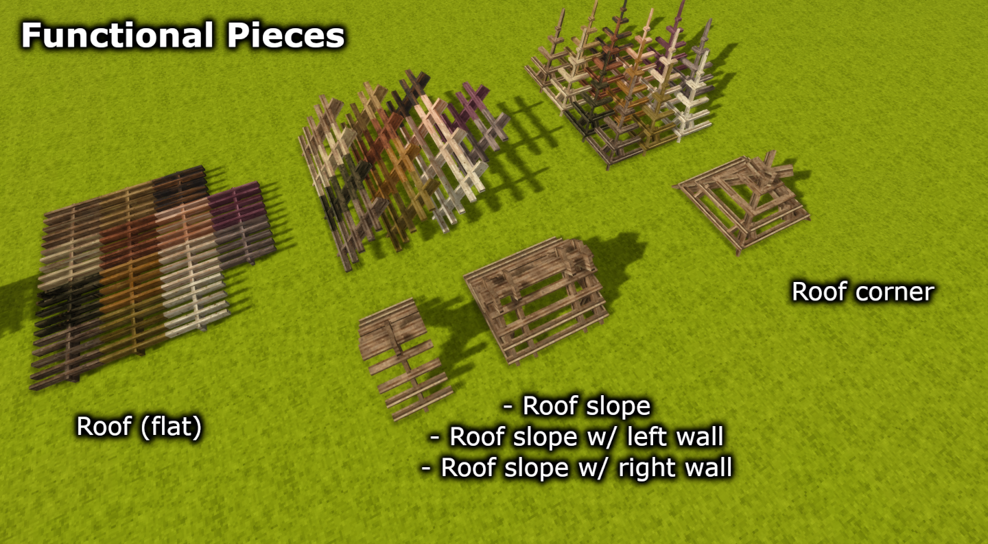 Functional roof pieces