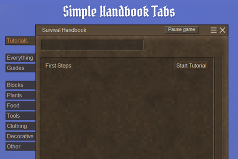 Simple Handbook Tabs – Vintage Story Mod