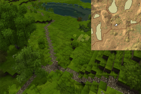 Road network - connected curved roads and bridges – Vintage Story Mod