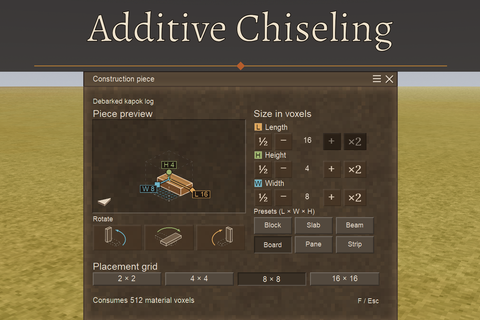 Additive Chiseling – Vintage Story Mod