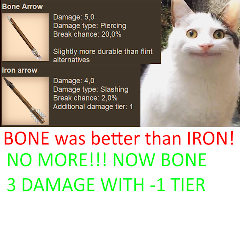 Buthering bone arrow damage with CO tweak – Vintage Story Mod
