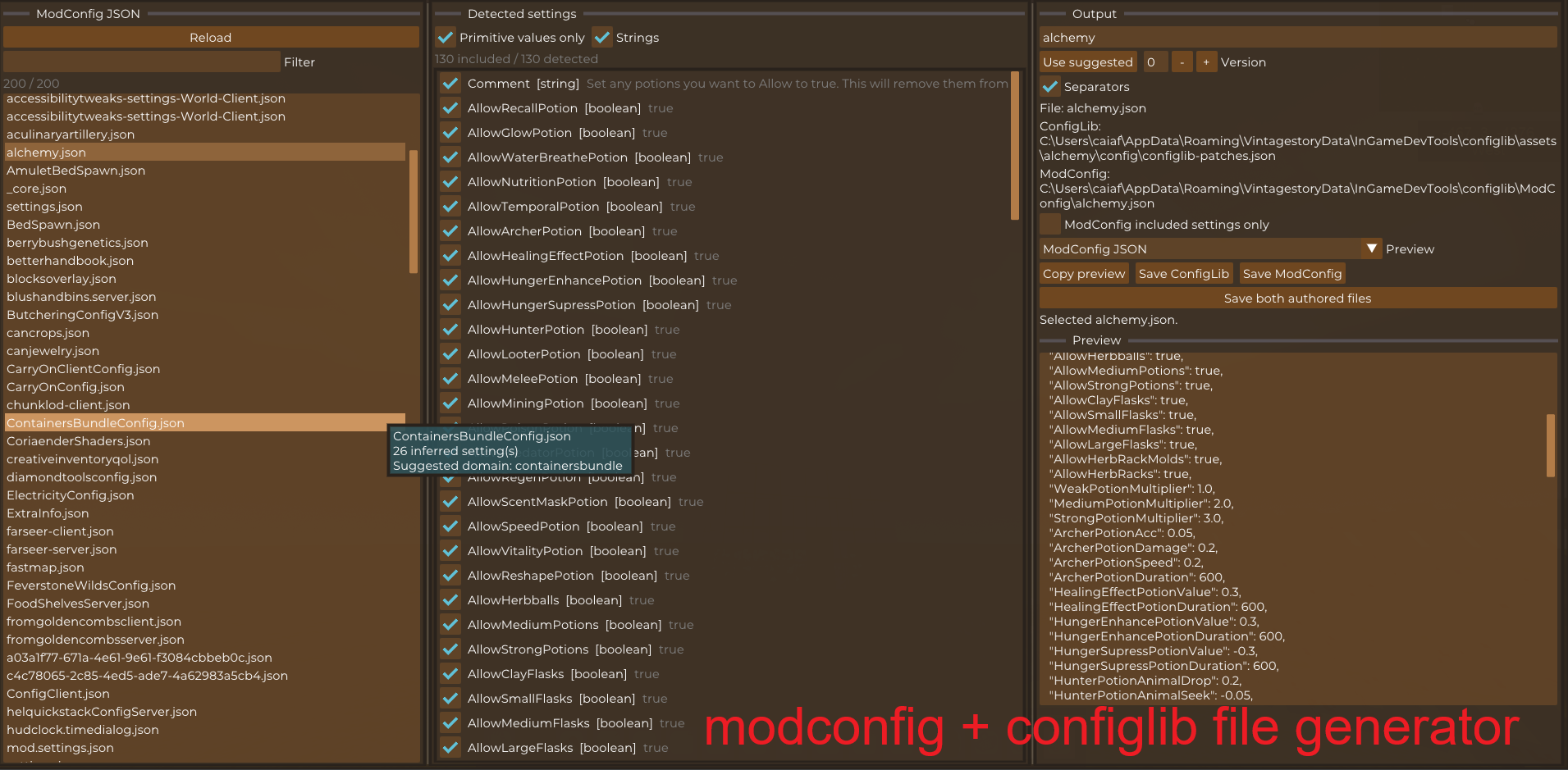 Mod Developer Tracker In Game Dev Tools - Vintage Story Mod DB