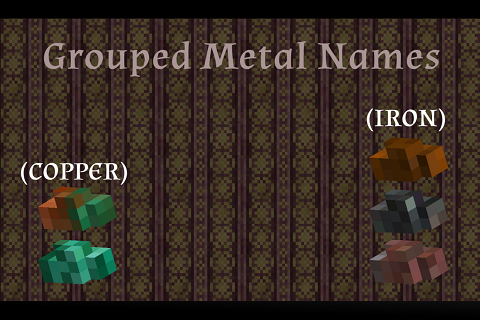 Grouped Ore Names – Vintage Story Mod