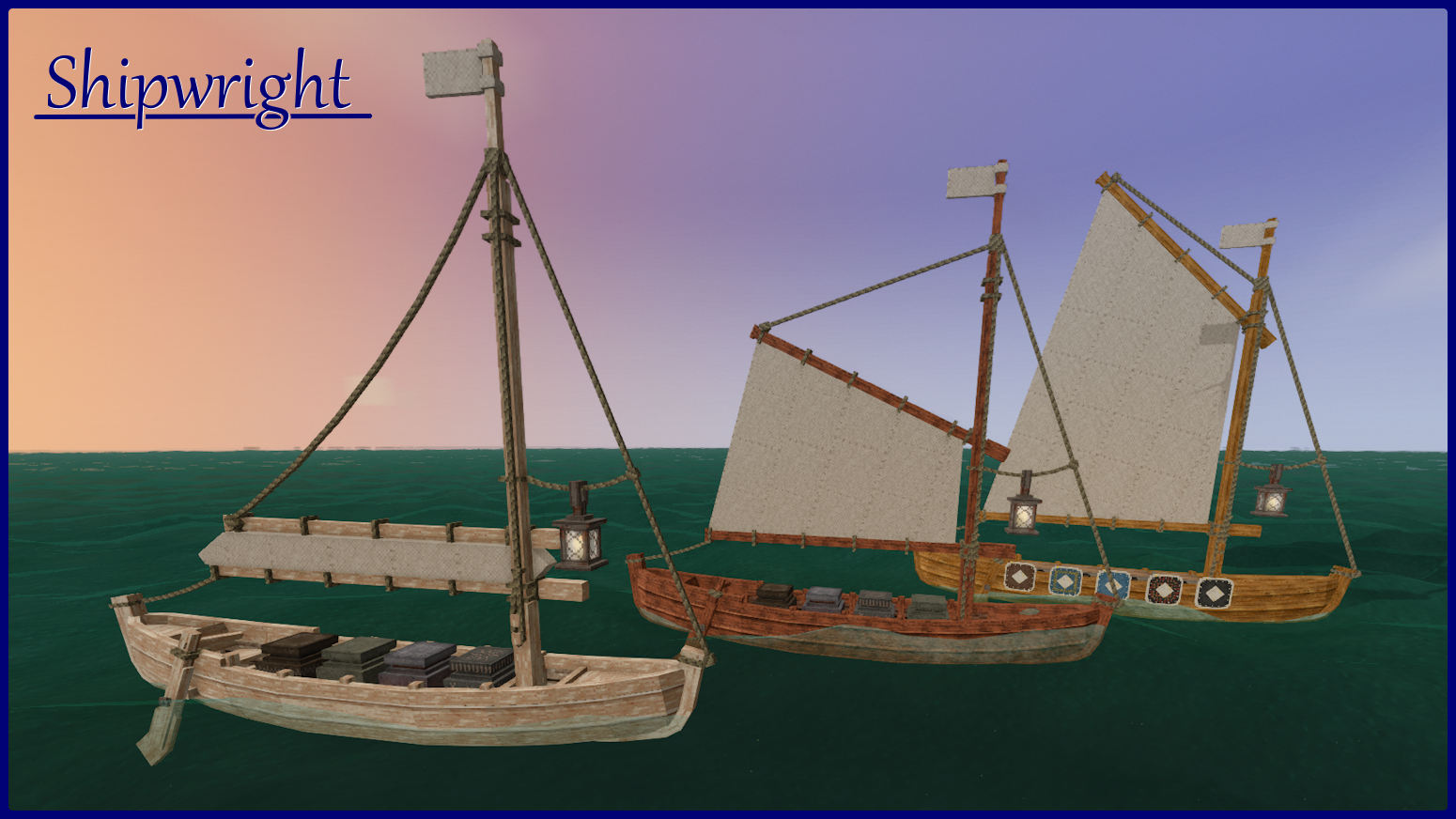 Vue d’ensemble des bateaux du mod Shipwright