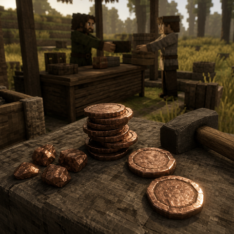 Simple Coins for Trade (Vinconomy) – Vintage Story Mod