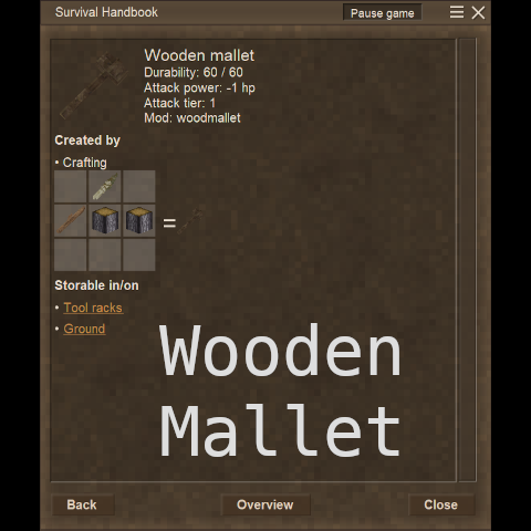 Wooden Mallet – Vintage Story Mod